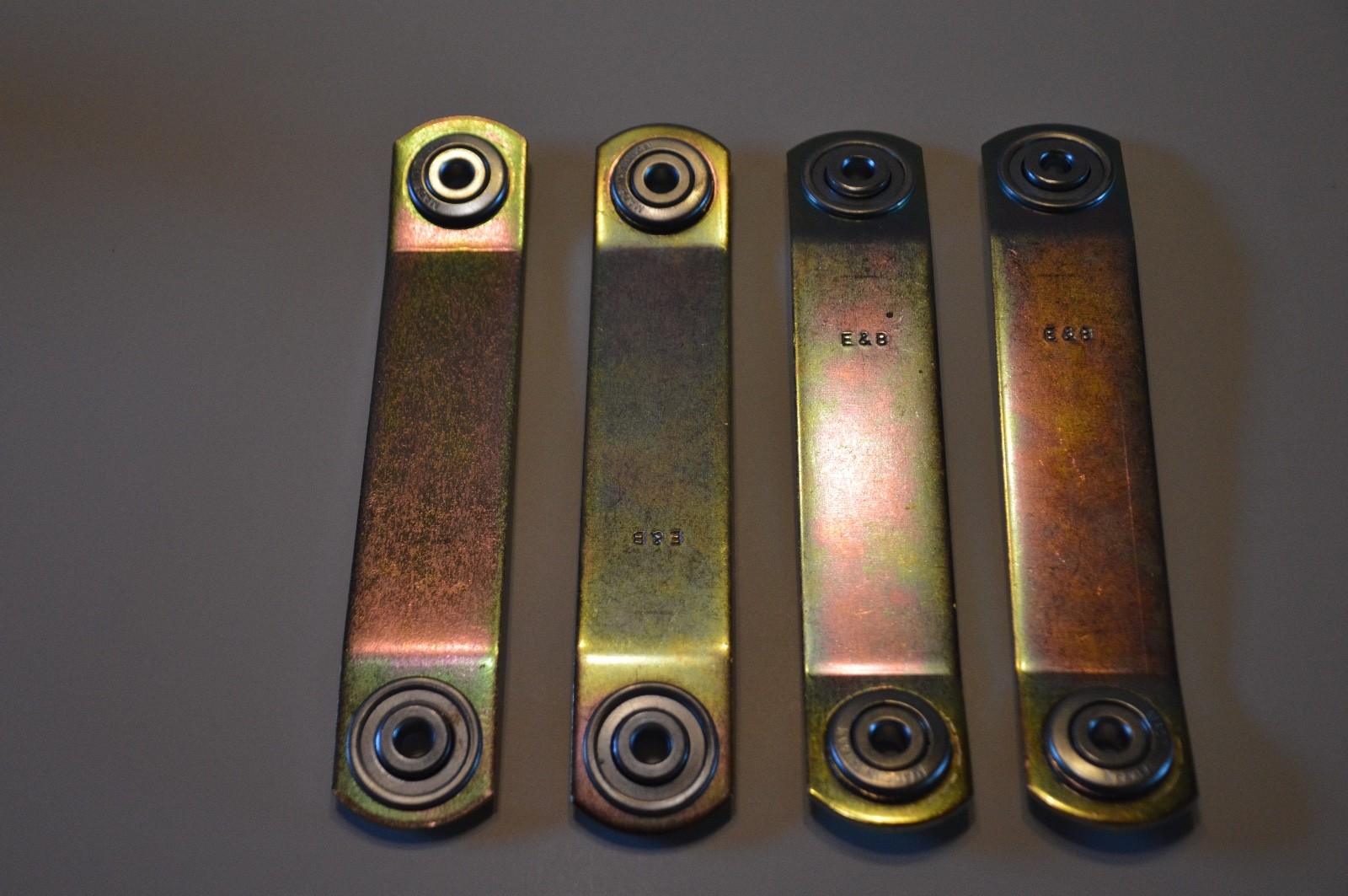 4 Glider Hanger Brackets, Bearing Ends (Zinc Finish), 6 1/2" Hole to Hole, USA!