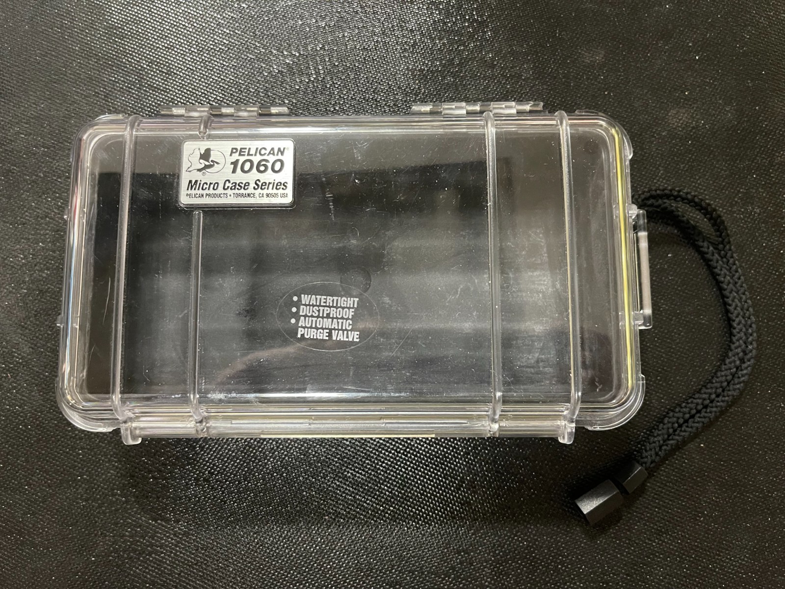 Pelican 1060 Micro Case Series - Black With Clear Top