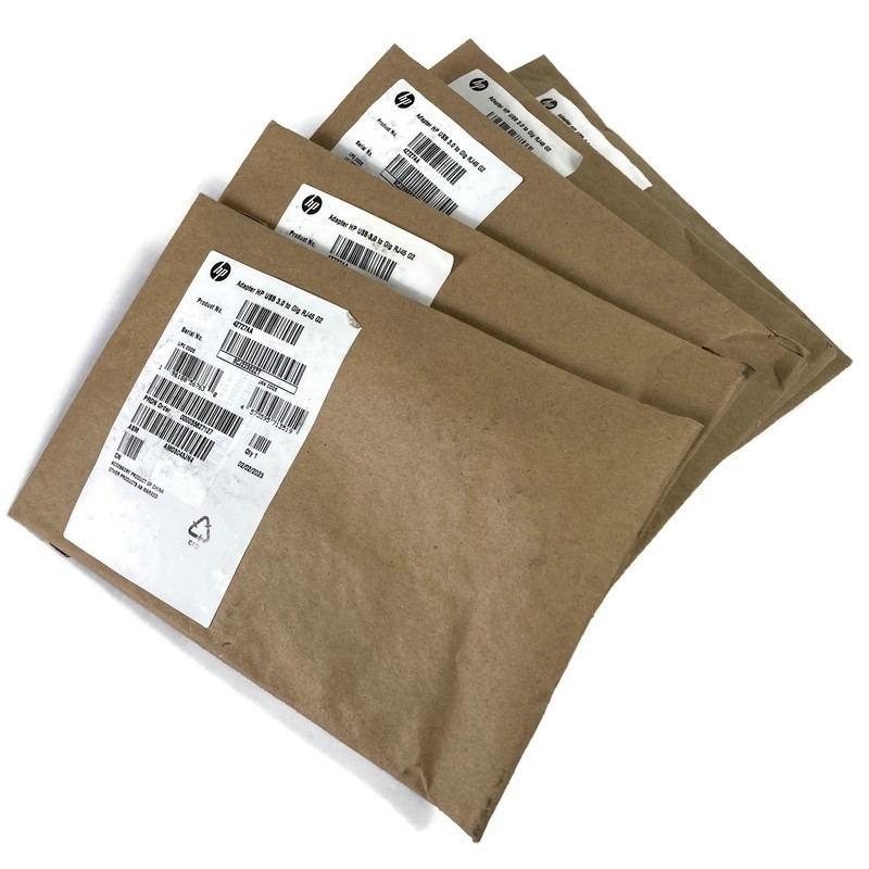 Lot of 5 HP 4Z7Z7AA USB-A 3.0 to Gigabit RJ45 Ethernet Adapter G2 Cable - New