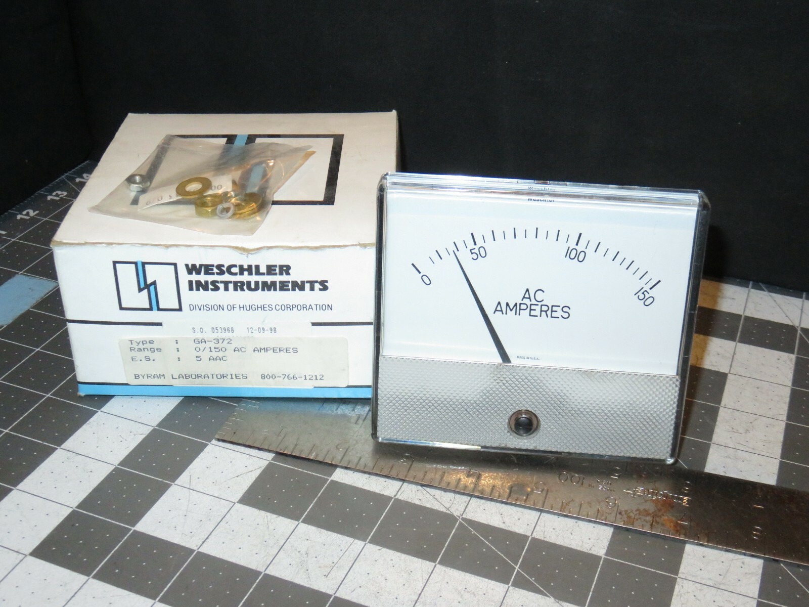 Weschler Electric Meter  GA372  0-150 Amperes New