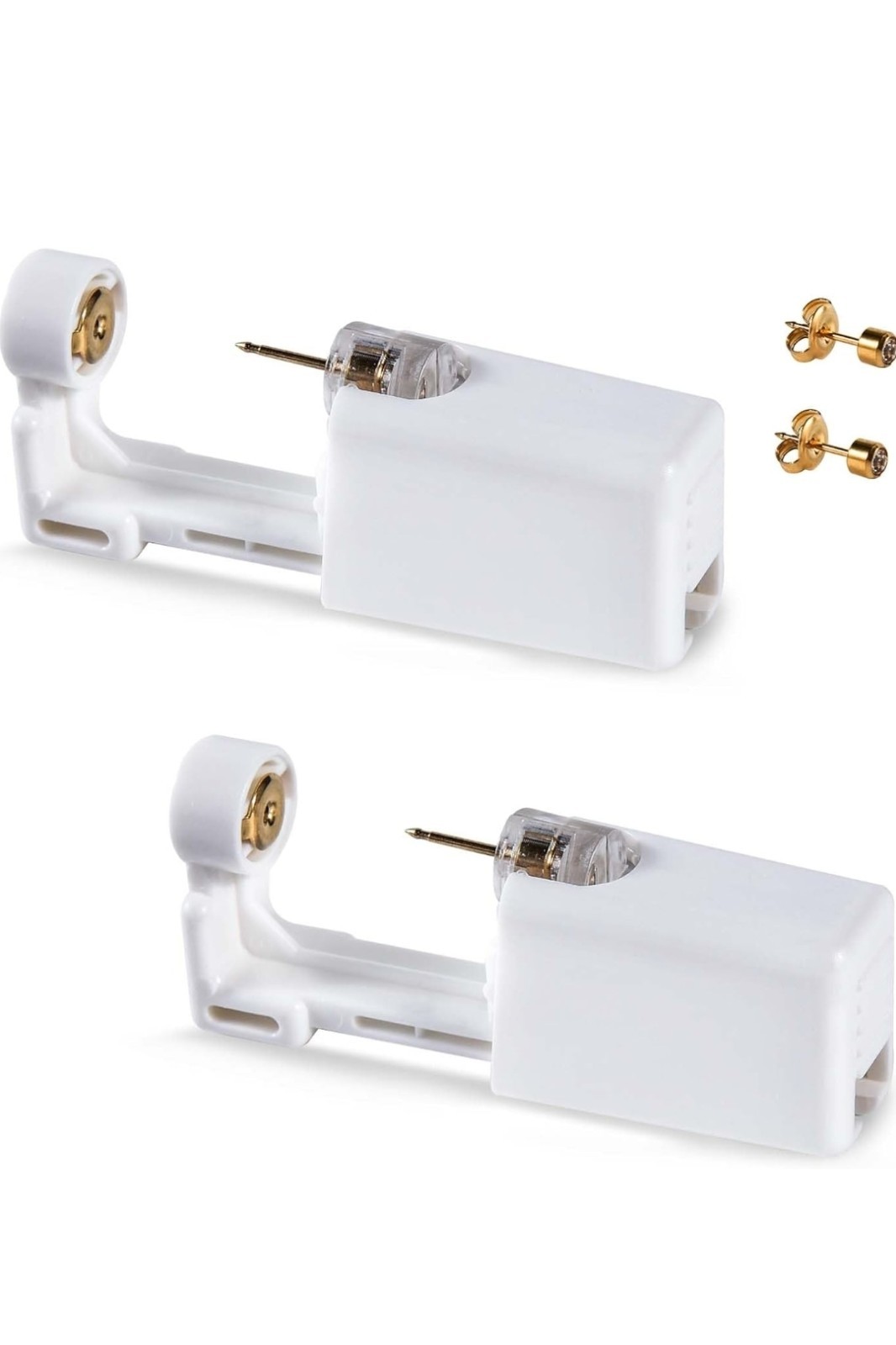 2 Pcs Disposable Self Ear Piercing Gun Safety Ear Nose Piercing Kit Tool With...