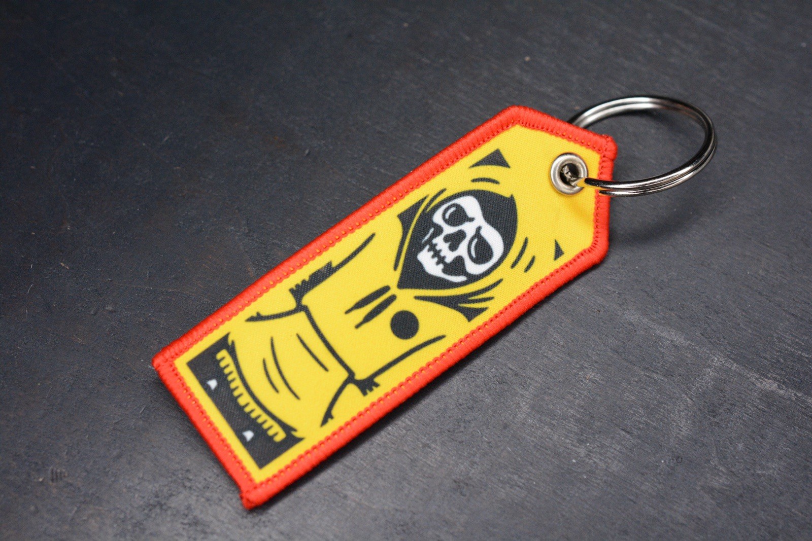 RARE Data Crew Comfy Reaper - Yellow Dangly Keychain RE Patch Re TAD PDW Playge