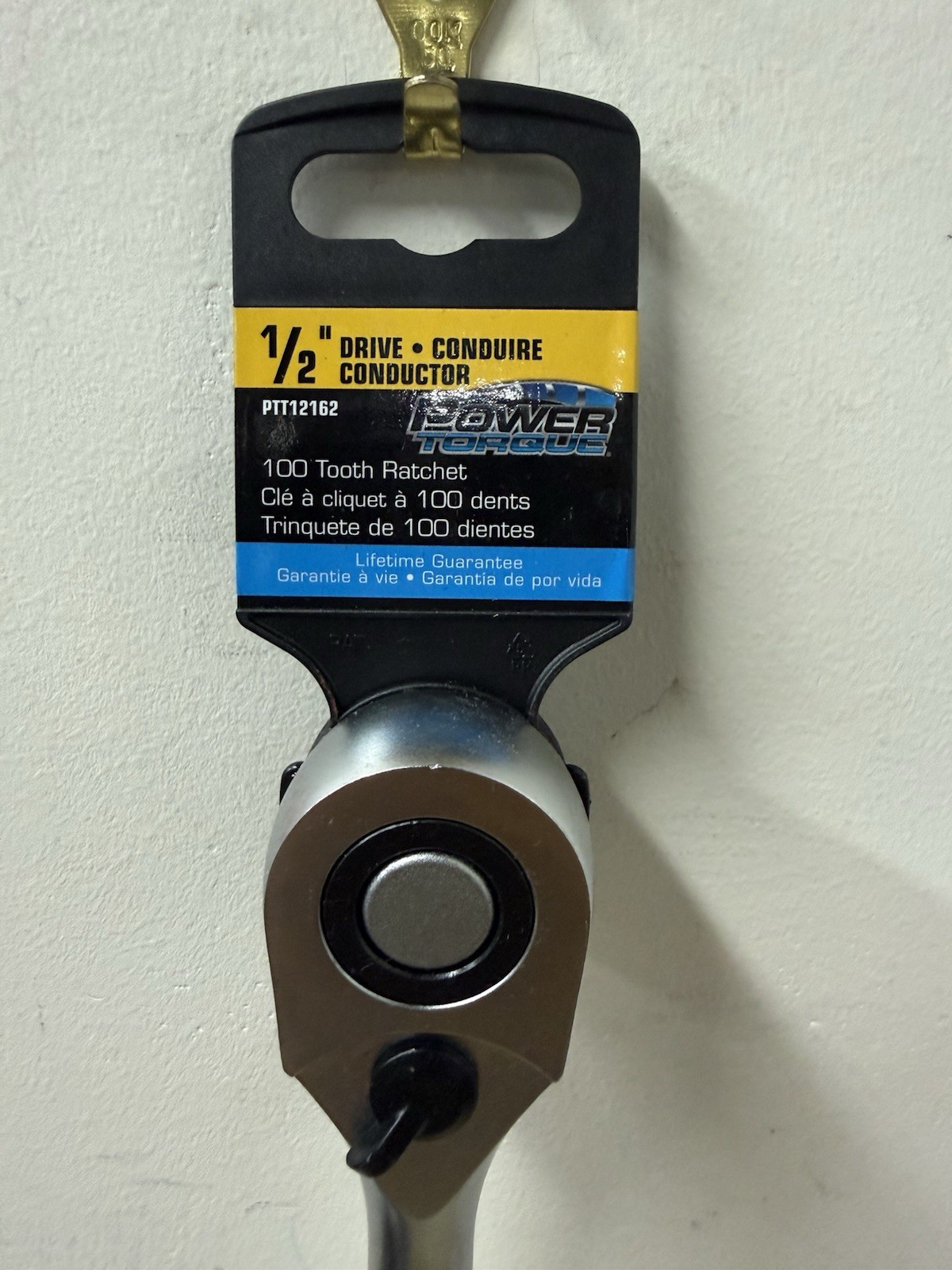 NEW! Power Torque PTT12162  1/2" Drive Quick Release 100-Tooth Ratchet