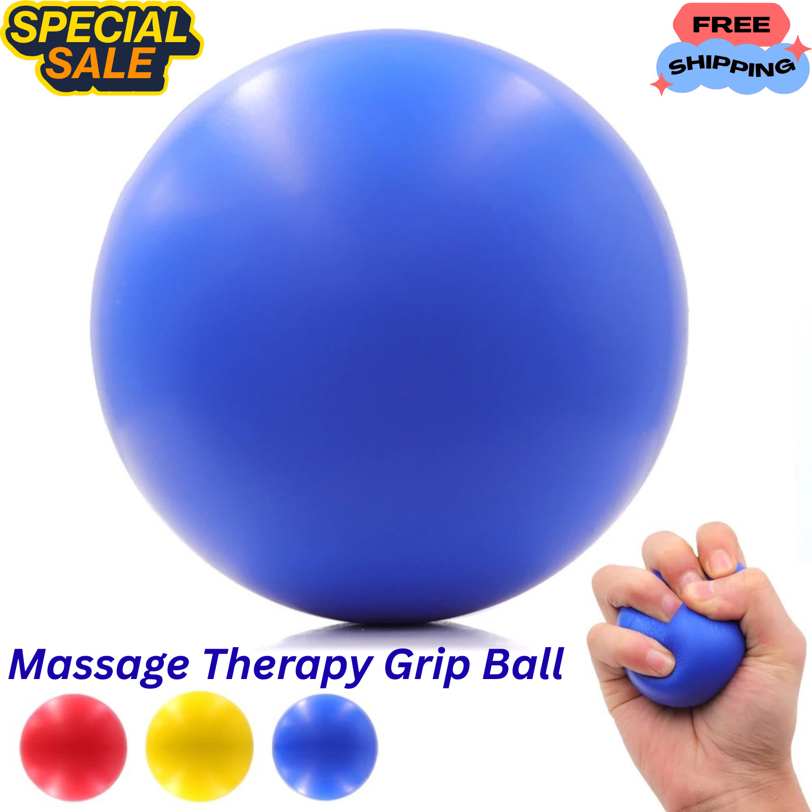 Serenily Hand Exercise Ball Set - Grip Exerciser for Hand Therapy
