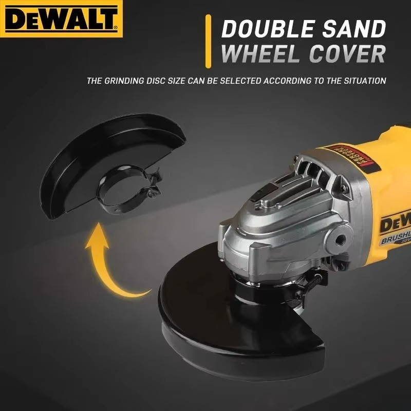 20V Cordless Brushless Angle Grinder 4.5"–6" Cutting & Grinding Tool with Guard