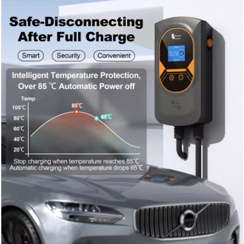 FeyRee EV Charger Type2 Cable 32A 7.6kW Dynamic Load Balancing EVSE Wallbox