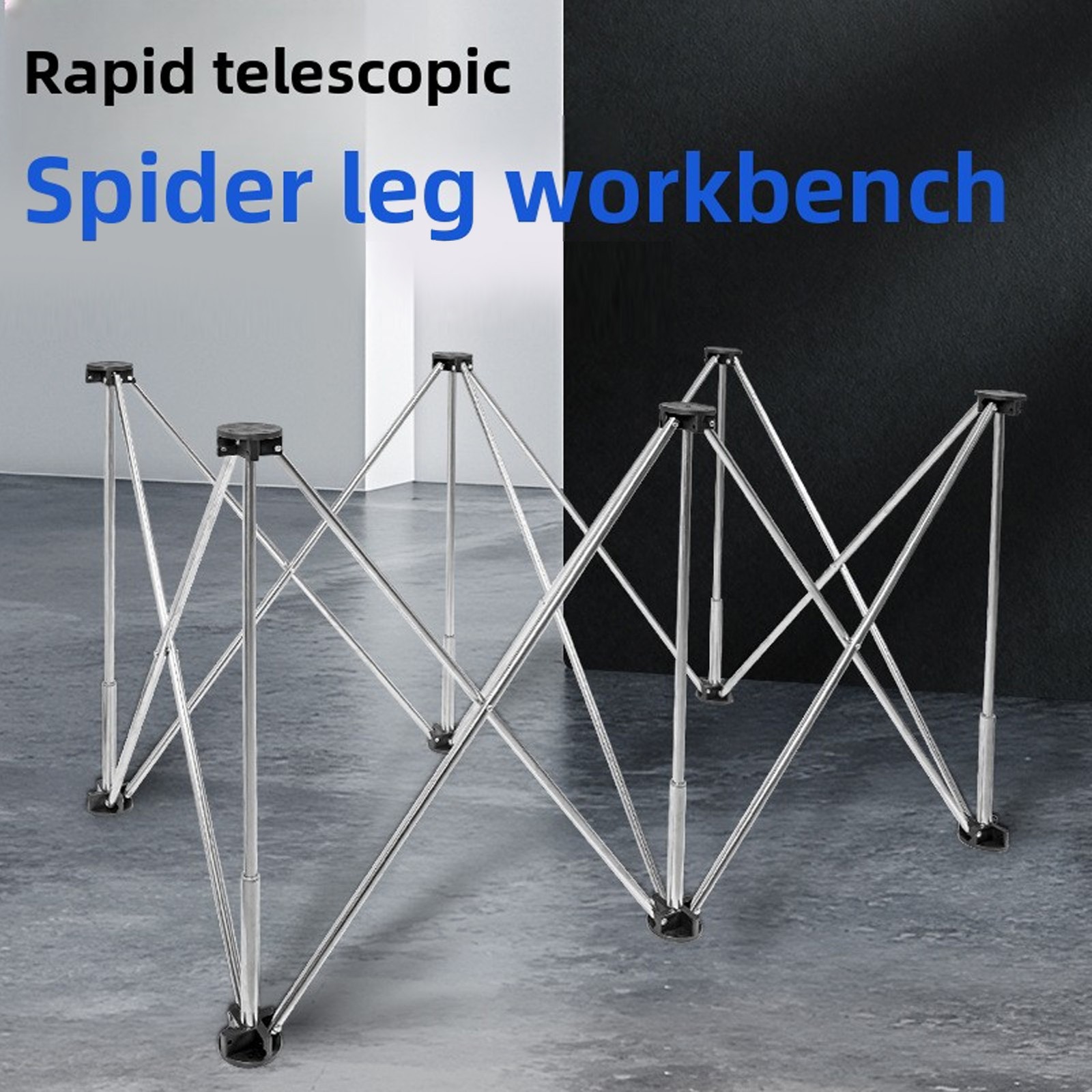 Portable Folding Workbench 10 Legs 1000kg Load For Woodworking Construction