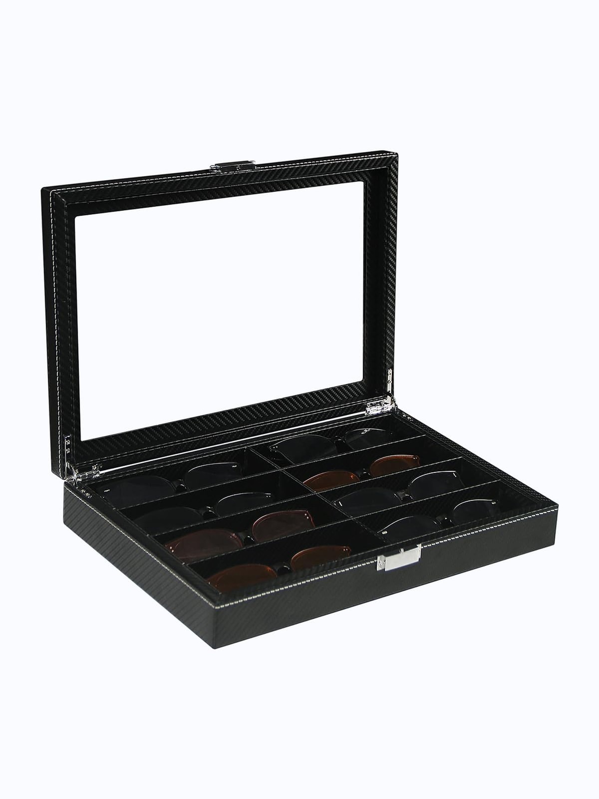 ByKen Carbon Fiber Sunglasses Organizer for Men, Eyeglasses Storage Case,Jewe...