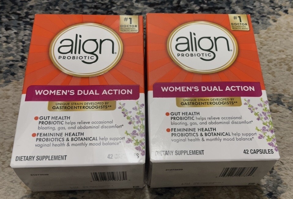 Align Probiotic Women’s Dual Action 42 Capsules, 2 Pack, Exp 06/2026