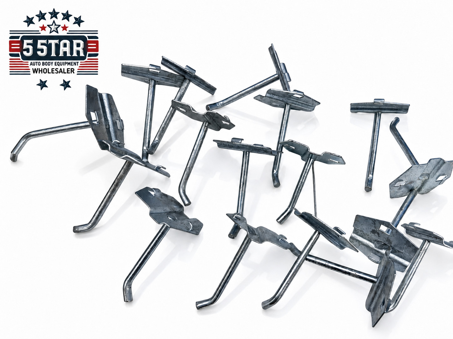 Set of 17 Auto Body Frame Machine Tool Board Hangers Only