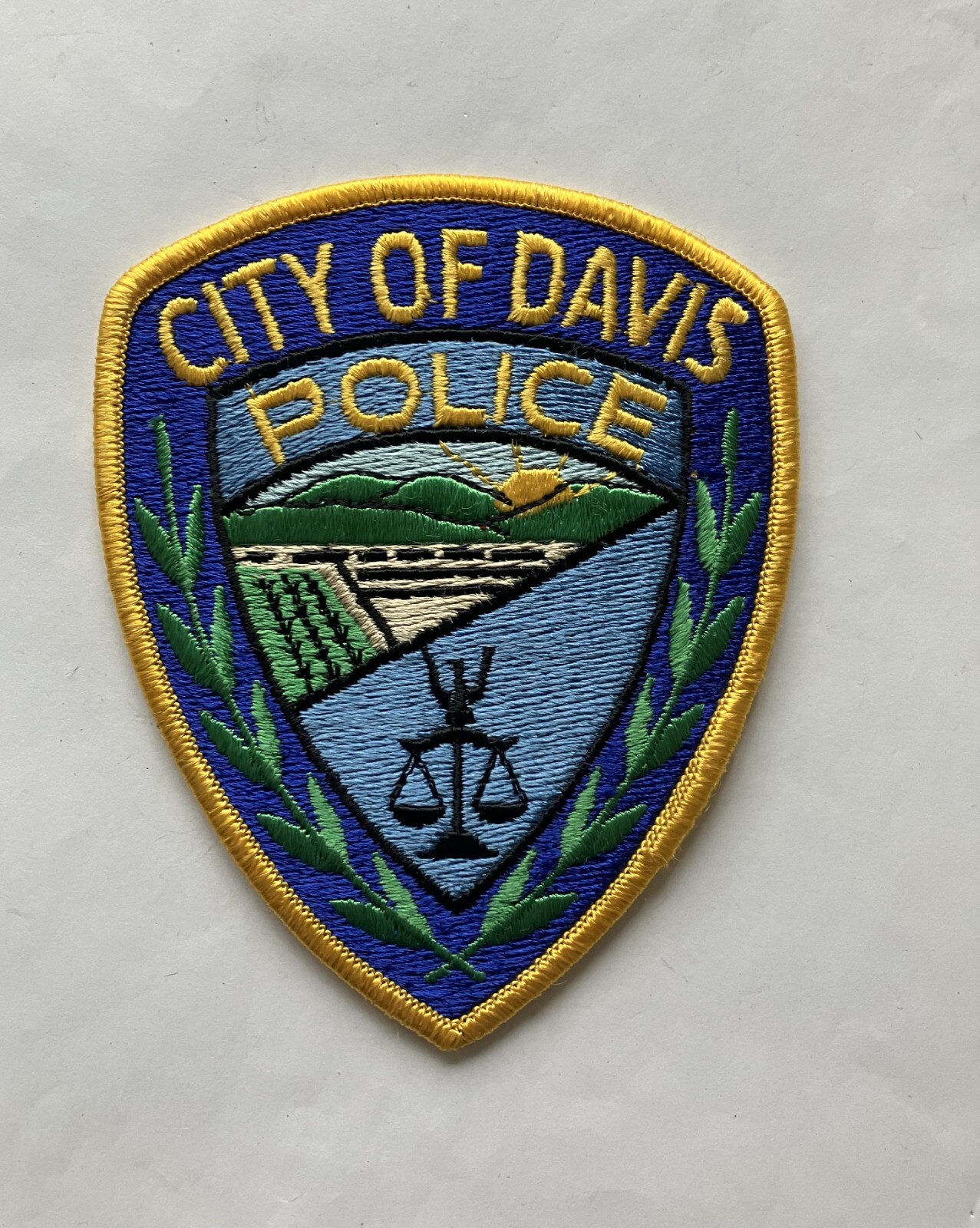 Obsolete City of Davis Police patch, California