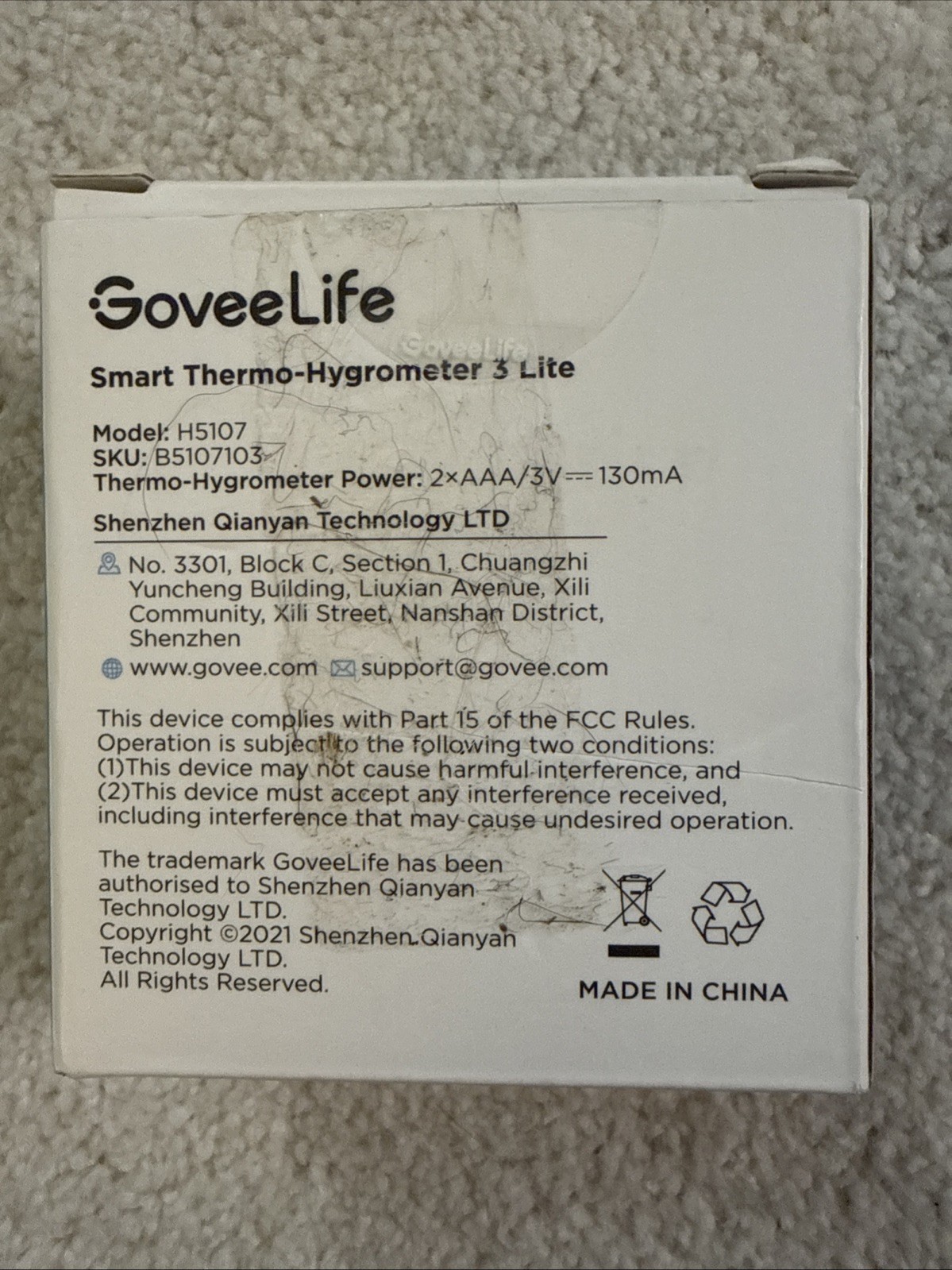 Govee Smart Thermo Hygrometer Complete Open Box 3 Pack