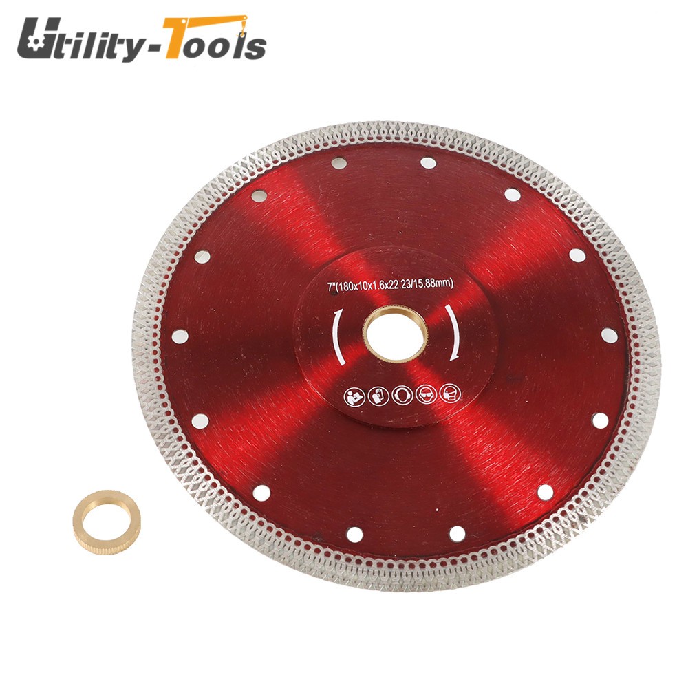 Red 7 inch Super Thin Diamond Porcelain Cutting Blade Tile Blade For Cutting
