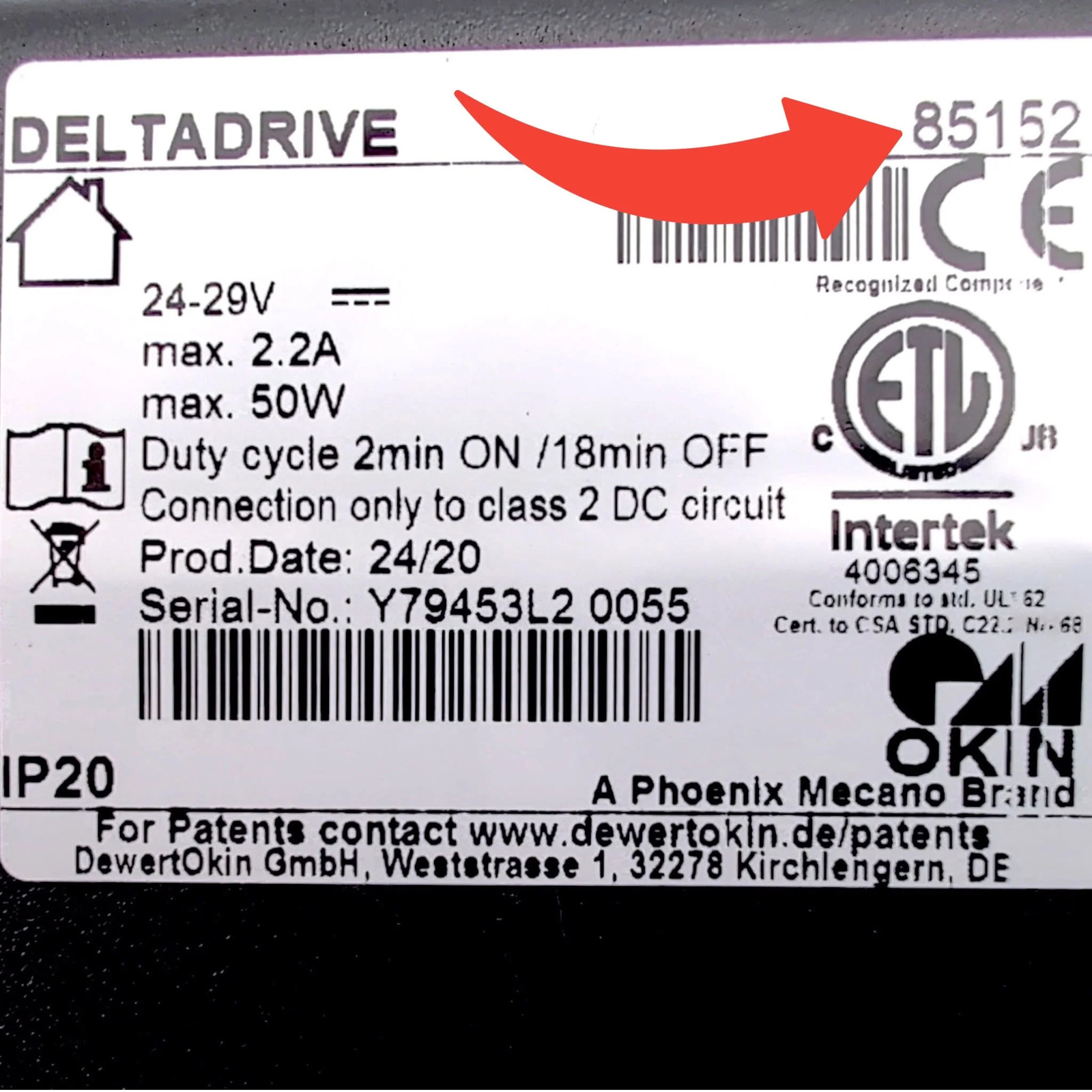 Pride Mobility | Deltadrive 85152 | MOT1609899 | Lift Recliner Motor