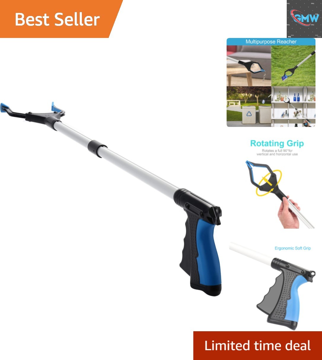 Extra Long 32" Lightweight  Assist Tool for Easy Picking - Foldable Design