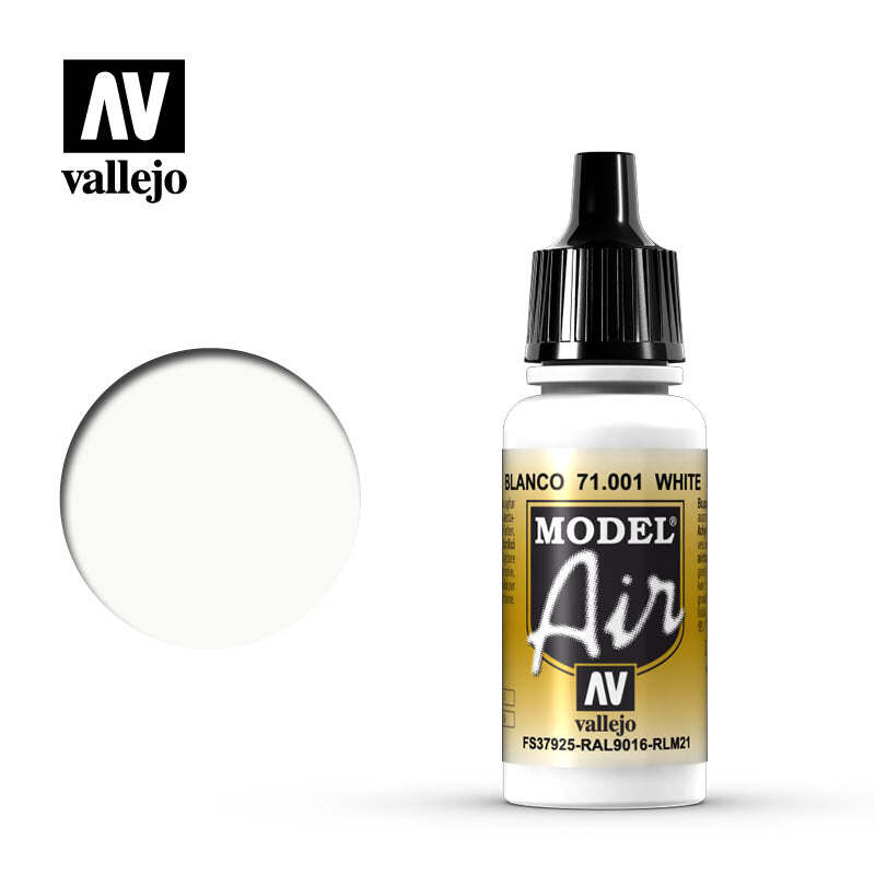 Vallejo 71001 Model Air White Acrylic Paint 17ml - US