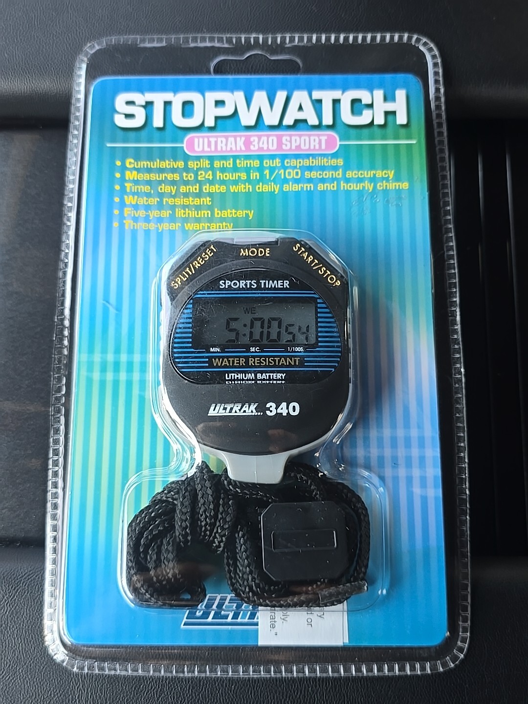 Ultrak 340 Sport Large Display Cumulative Watch Stopwatch Water-resistant NEW