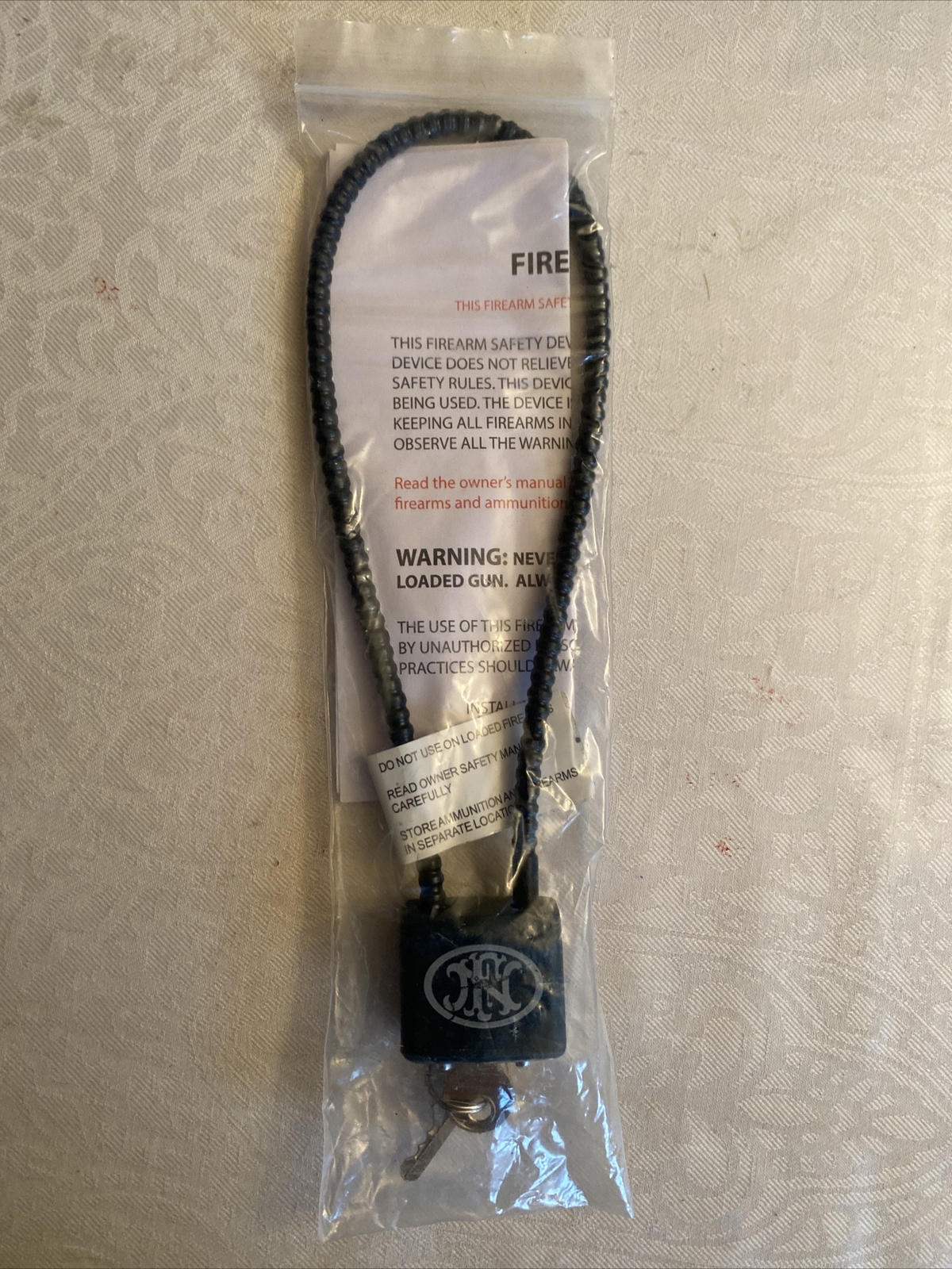 NFC Firearm Handgun Rifle Shotgun Gun Safety Cable Lock 15" New