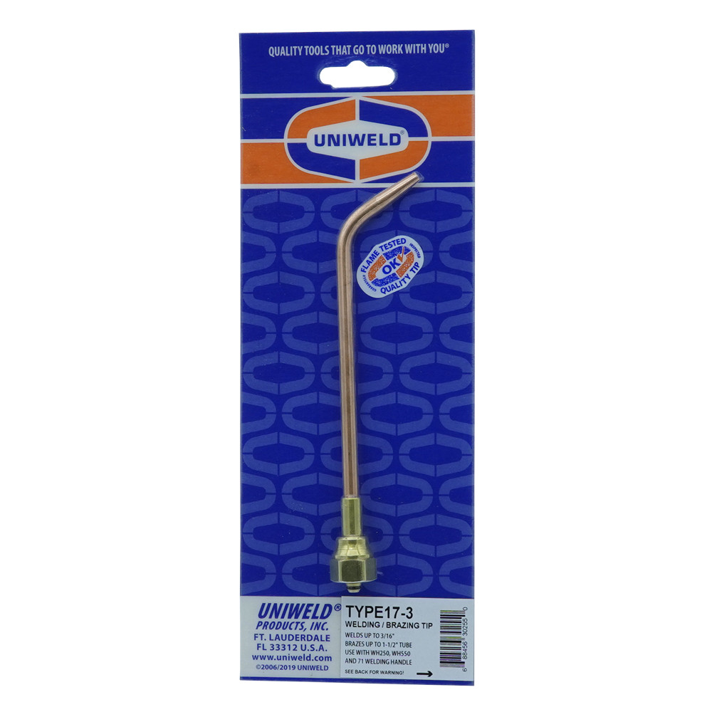 Uniweld TYPE17-3 Welding Tip, V-Style, 1/8″-3/16″ Weld Thickness