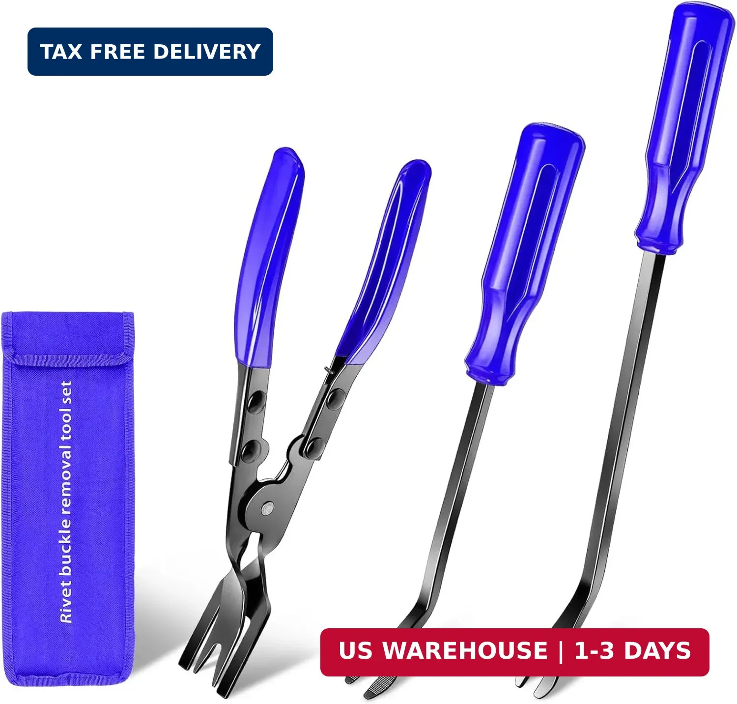 AXELECT 3 Pcs Auto Clip Pliers Fastener Remover Tool Car Clip Removal Tool Trim