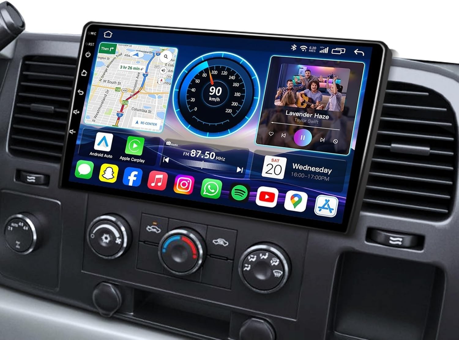4Core 64ROM Android 13 Radio Upgrade for Chevy Silverado 2007-2013: Tahoe Equino