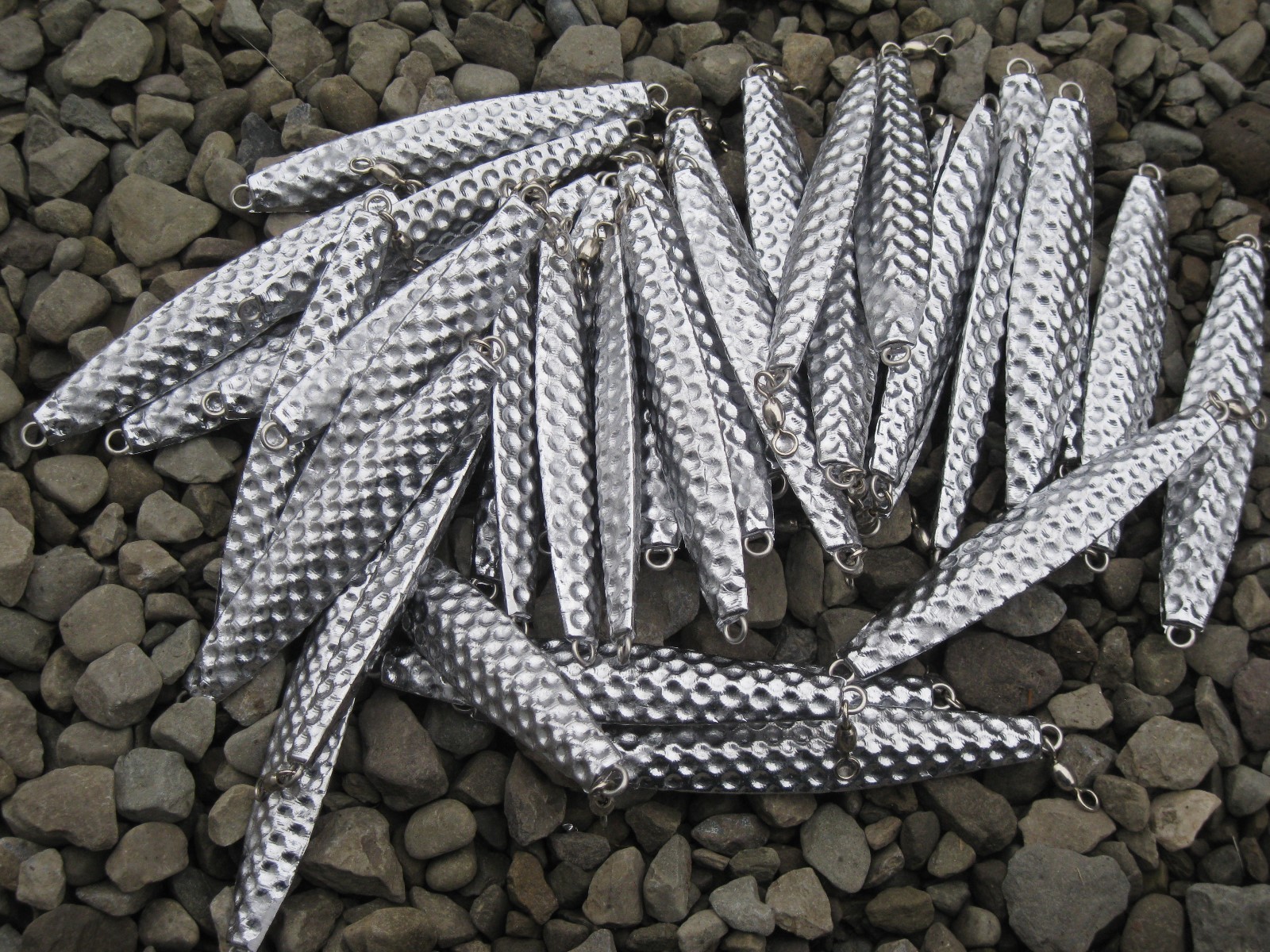 30 fishing bulk jigs lures 6oz hammered diamond AVA  jigging no hooks