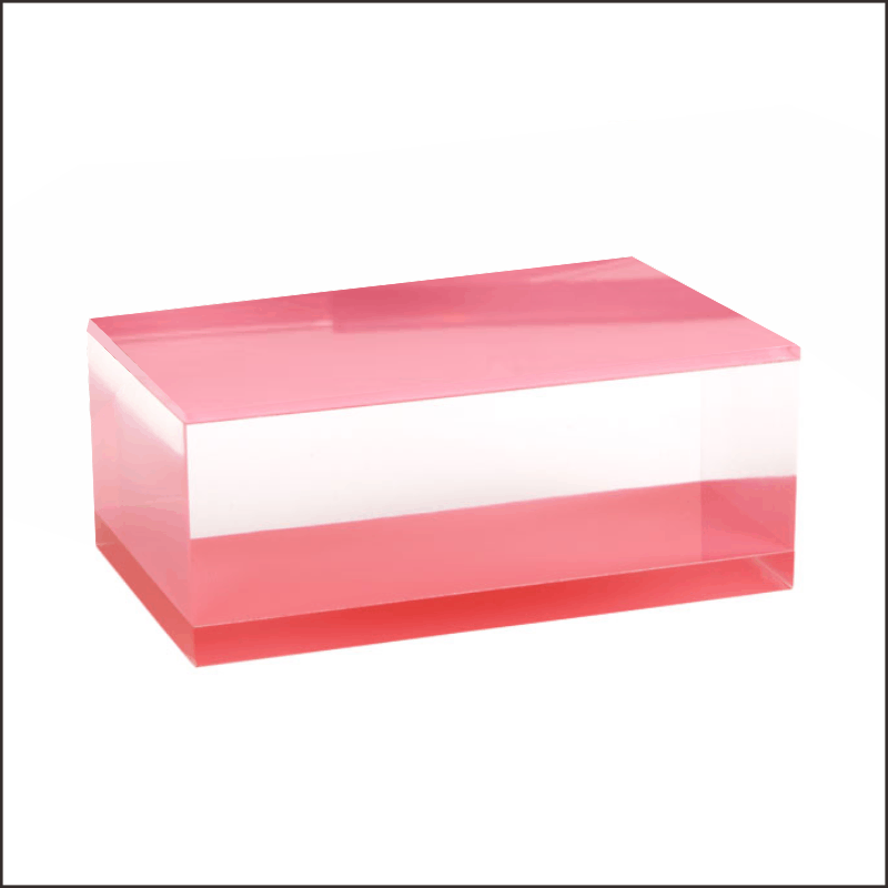 Optical Display - d7.PNK - Large Rectangular Acrylic Block in Pink
