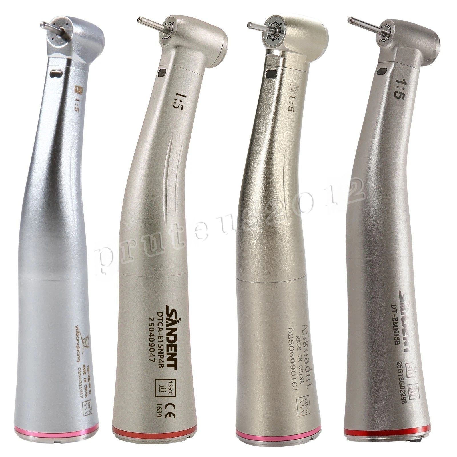 Dental Electric LED Handpiece 1:5 Increasing Fiber Optic Contra Angle