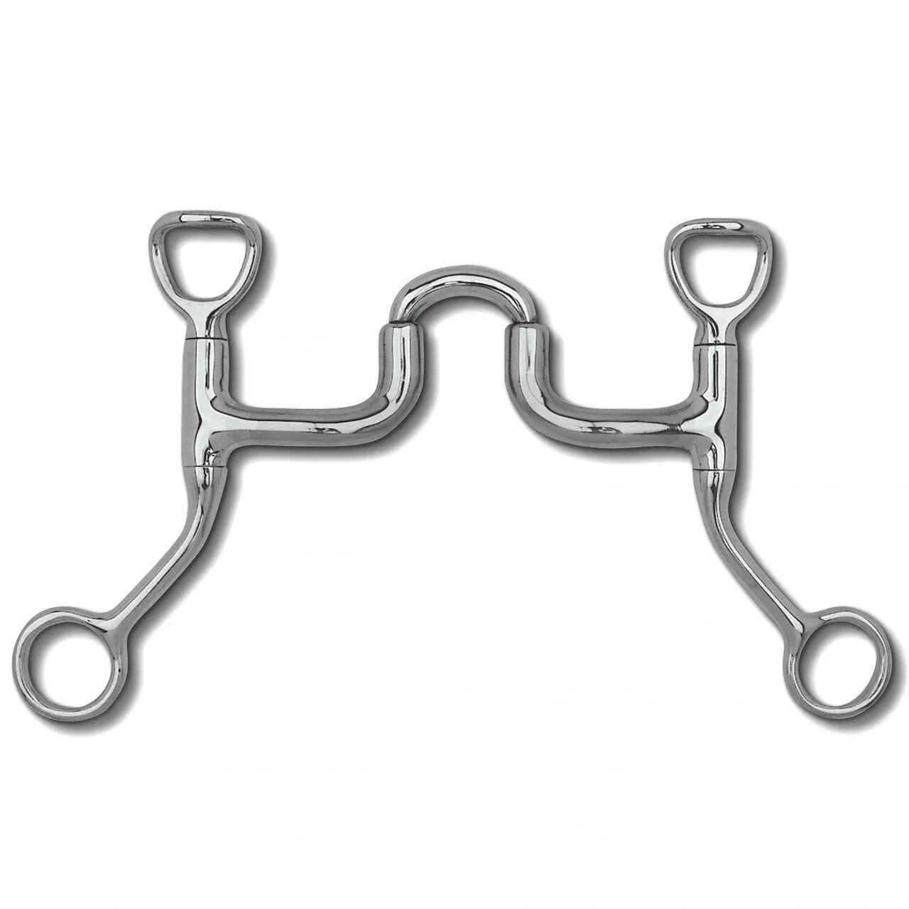 Myler MB 47 HBT Shank Correctional Tom Thumb Snaffle Bit - 5” - Sweet Iron &