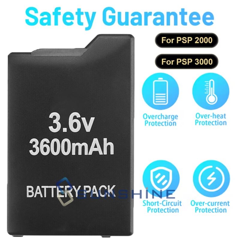 Battery for Sony PSP Slim 2001 2000 3000 3001 3600mAh Rechargeable Replacement
