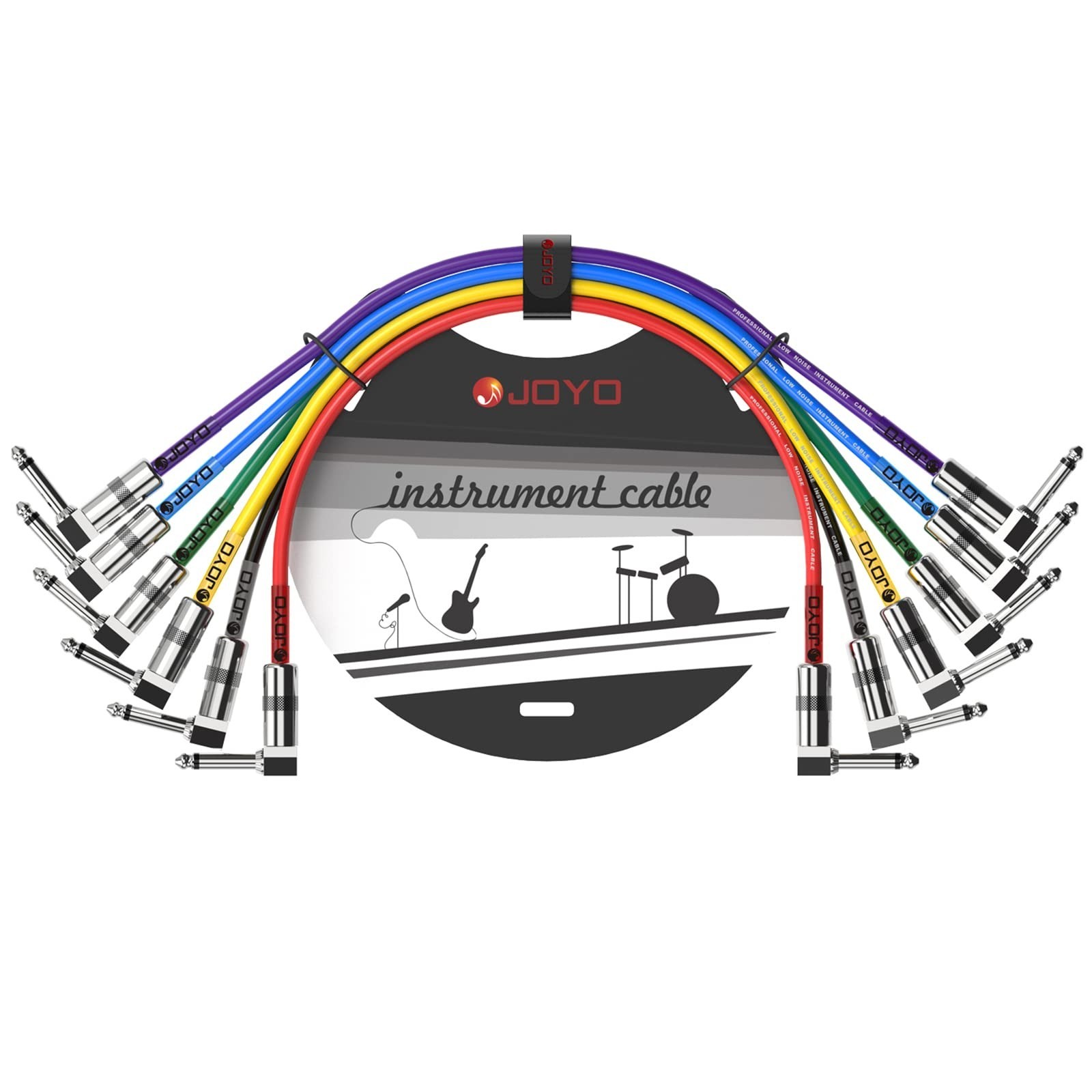 JOYO Patch Cables 1.2ft for Bass Guitar Effect Pedal Professional Guitar Patc...