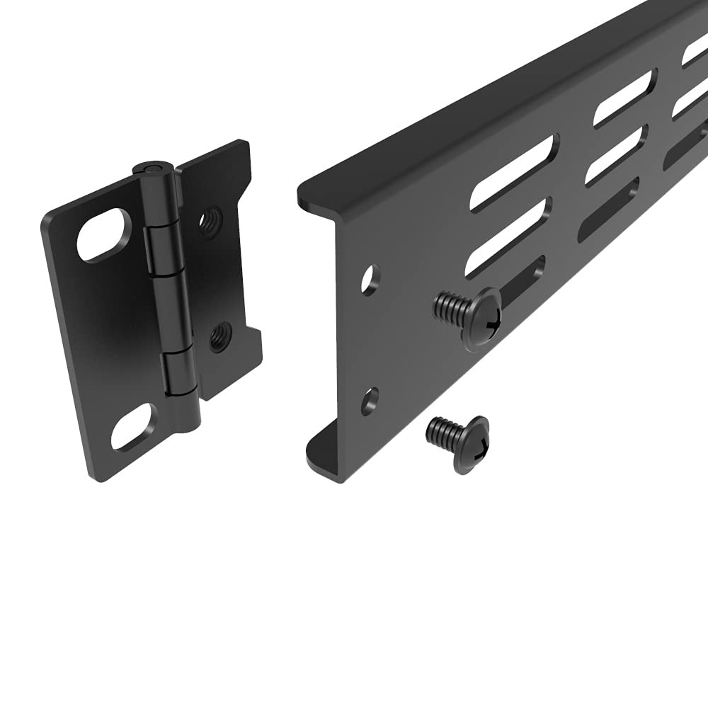 1U Hinged Blank Panel - Slot Vented Server Rack Panel for 19-Inch Network Cab...