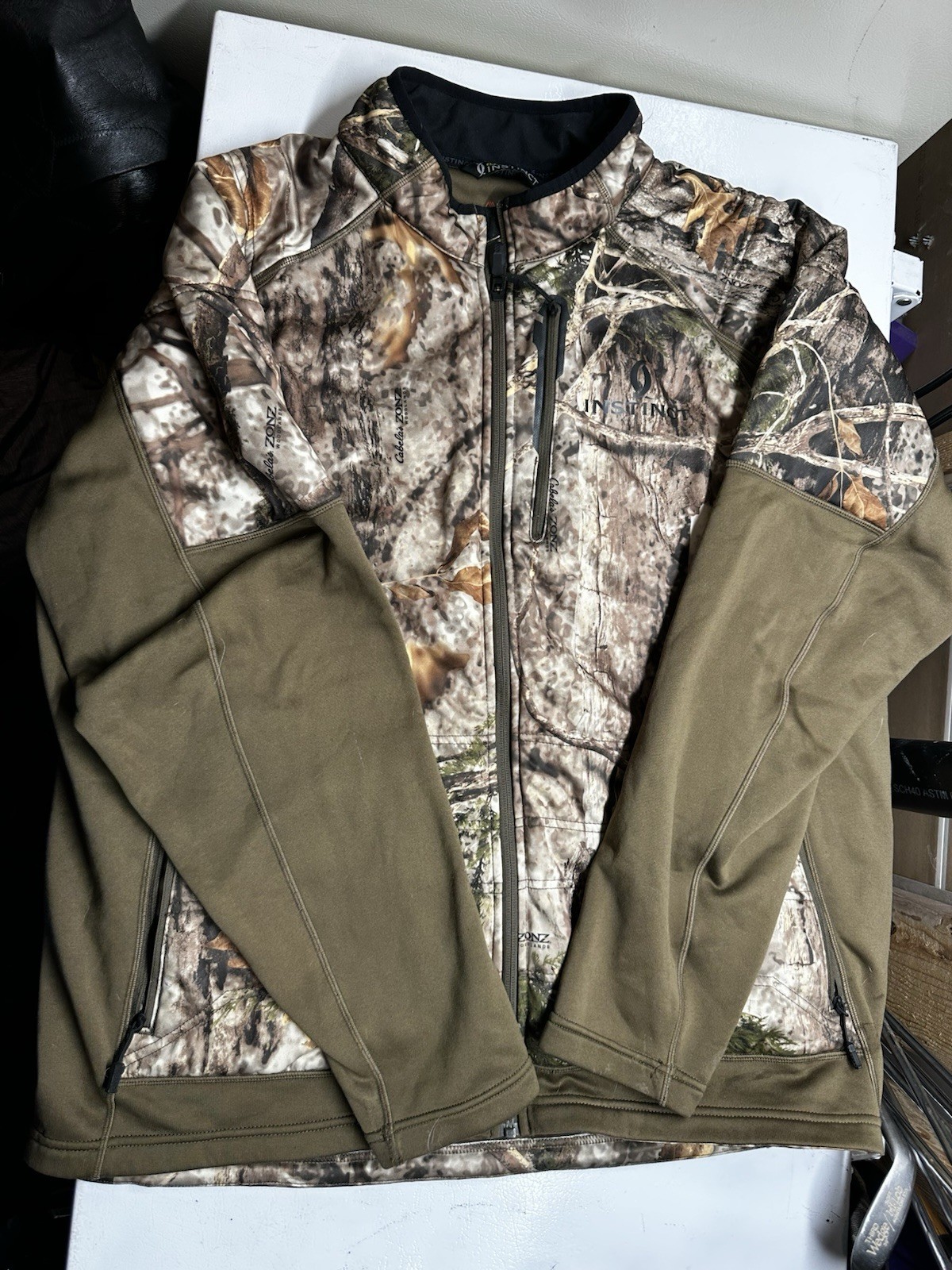 Cabela's INSTINCT Men's Hybrid Puff PrimaLoft Hunting Jacket O2 Octane 2XL Camo