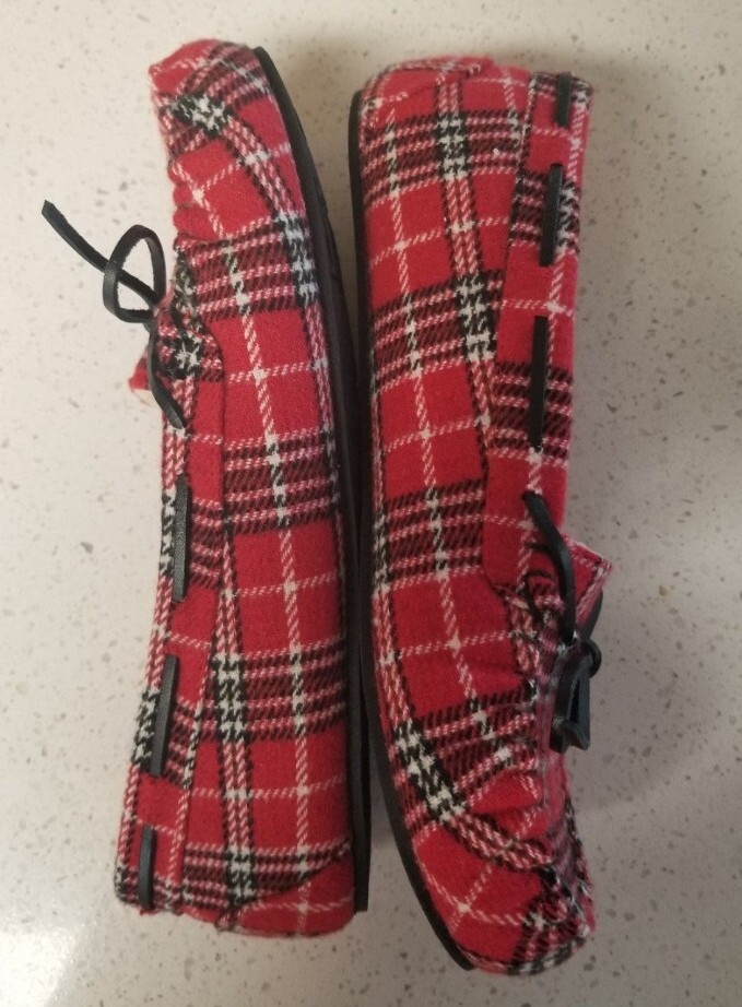 Womens Blitz Molly Plaid Moccasins 9M