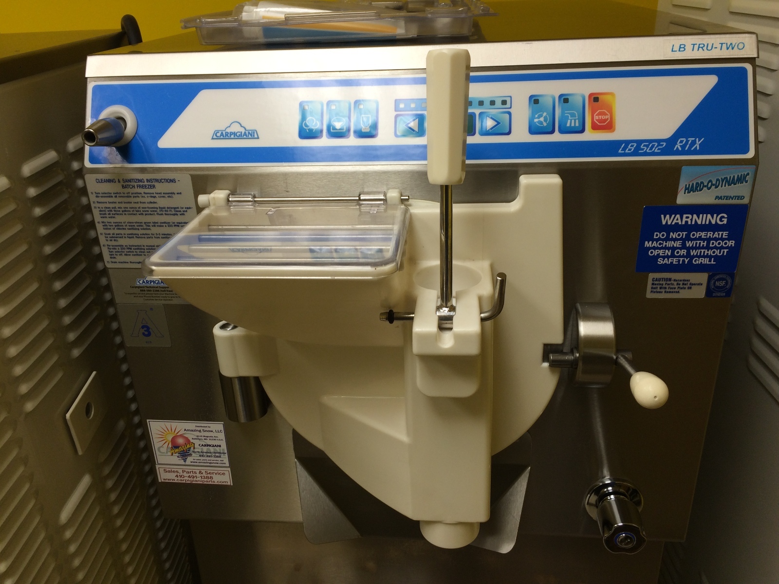Dispensing Door for Carpigiani Batch Freezer LB 302 RTX LB 202 RTX LB 1002 RTX