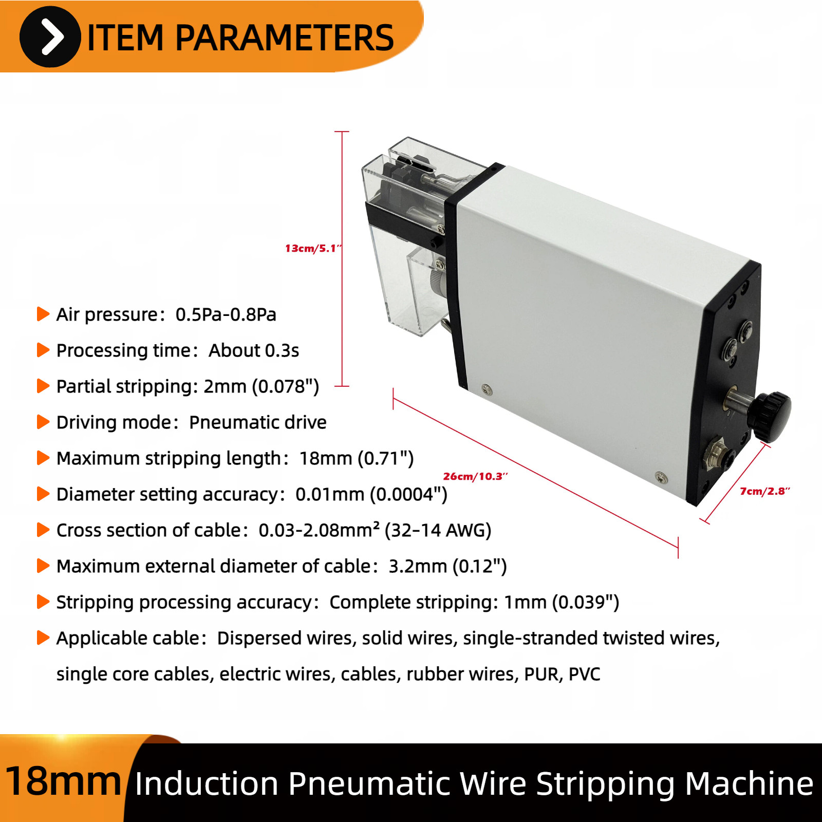 Portable Mini Pneumatic Drive Wire Stripping Machine Electronics Wire Peeler
