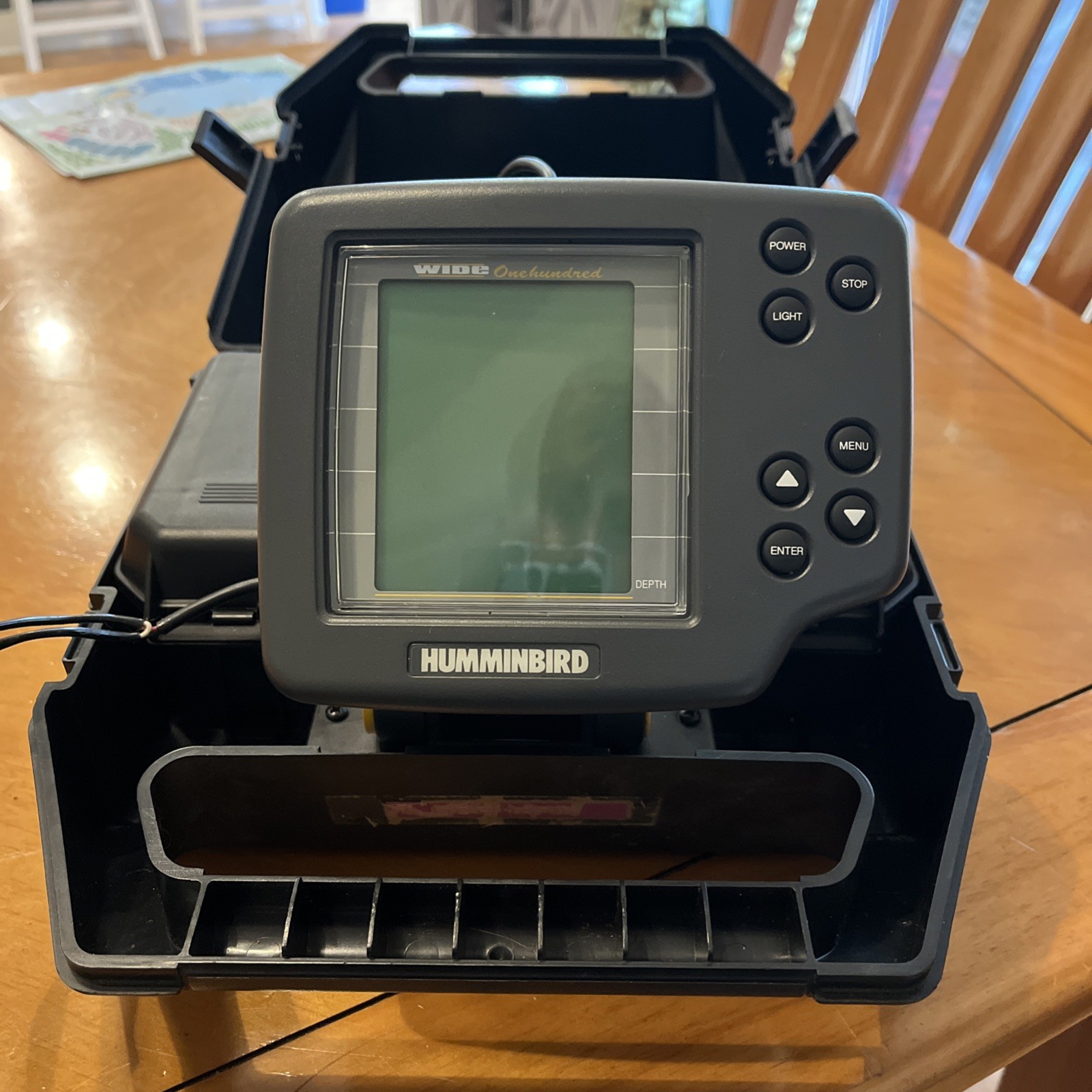 HUMMINBIRD Wide One Hundred  Fish Finder Case  Transducer Not Tested