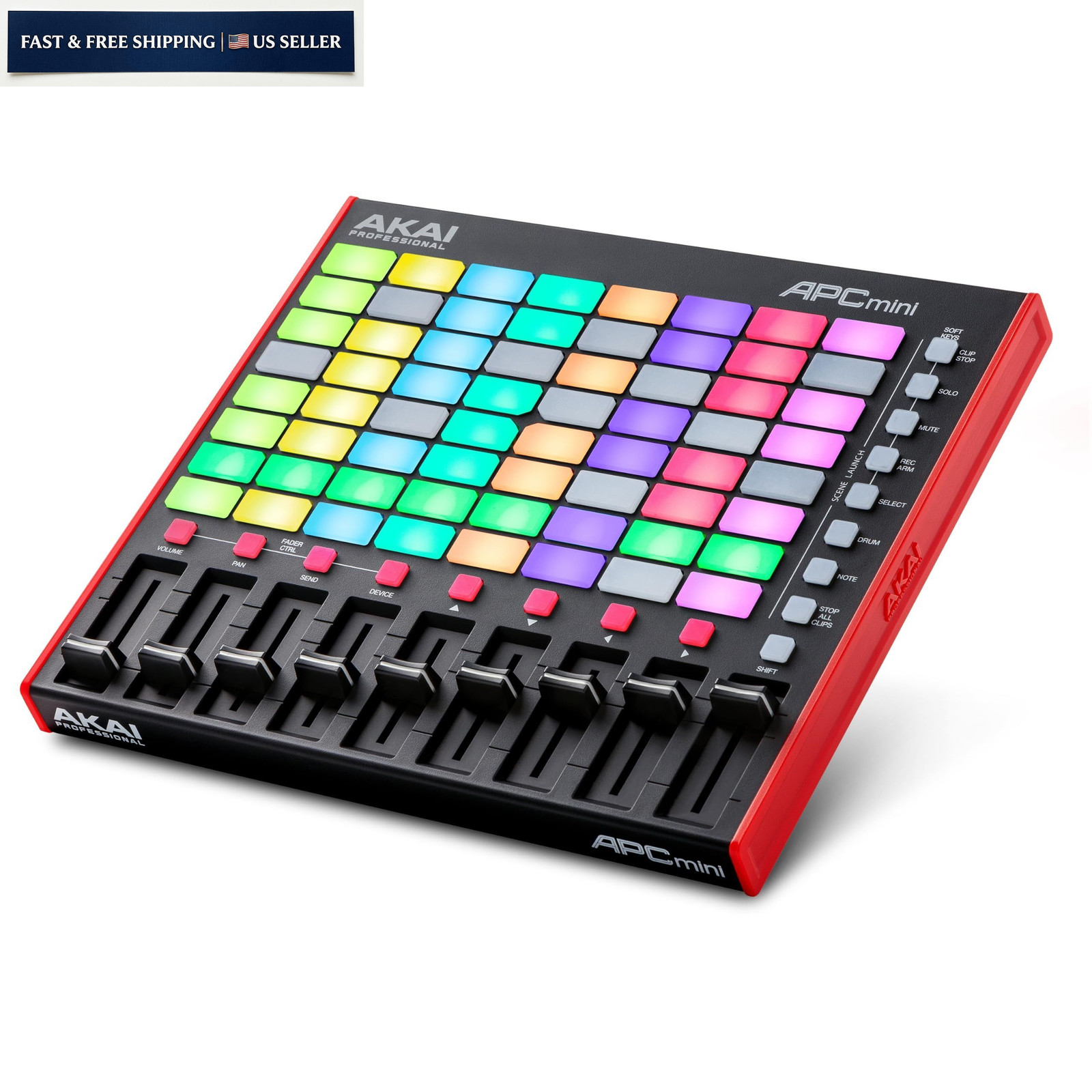 Akai Professional APC Mini MK2 - USB MIDI Pad Controller for Clip Black
