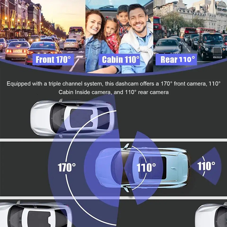 HD WiFi Dash Car DVR Camera W/ Rear View Night Vision Loop Recording G-Sensor