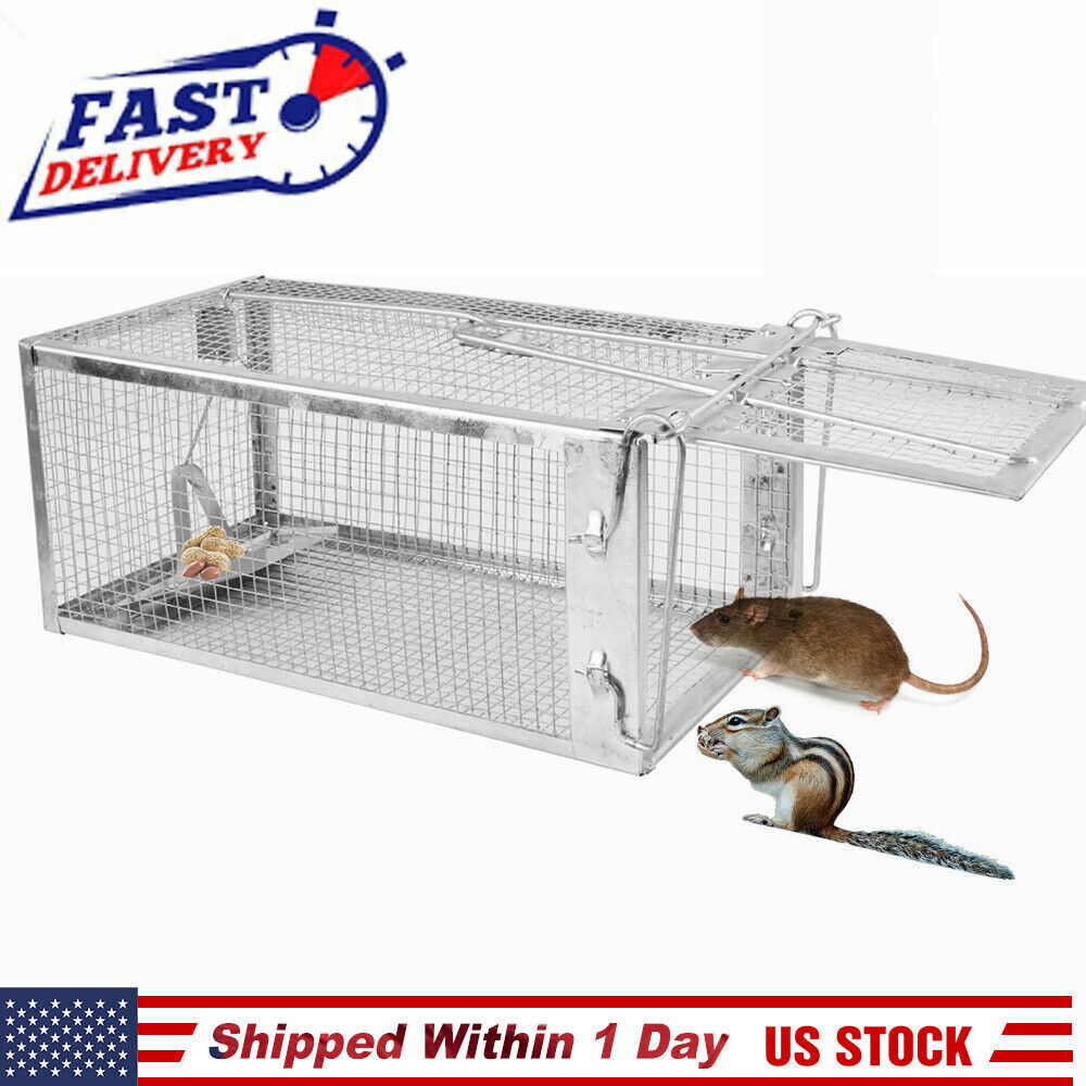 Large Live Humane Cage Trap for Squirrel Chipmunk Rat Mice Rodent Animal Catcher