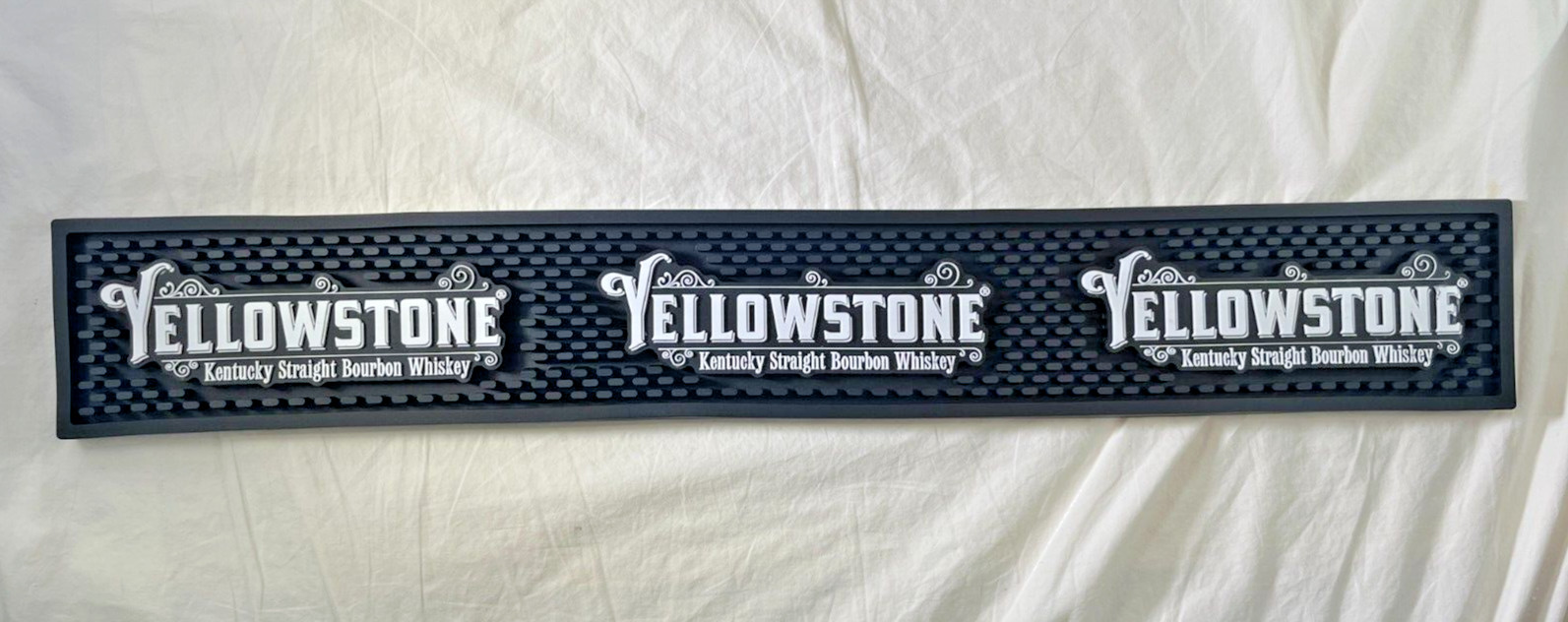 Yellowstone Bourbon rubber bar rail runner pour spill mat 23.5" x 3.5" NEW home