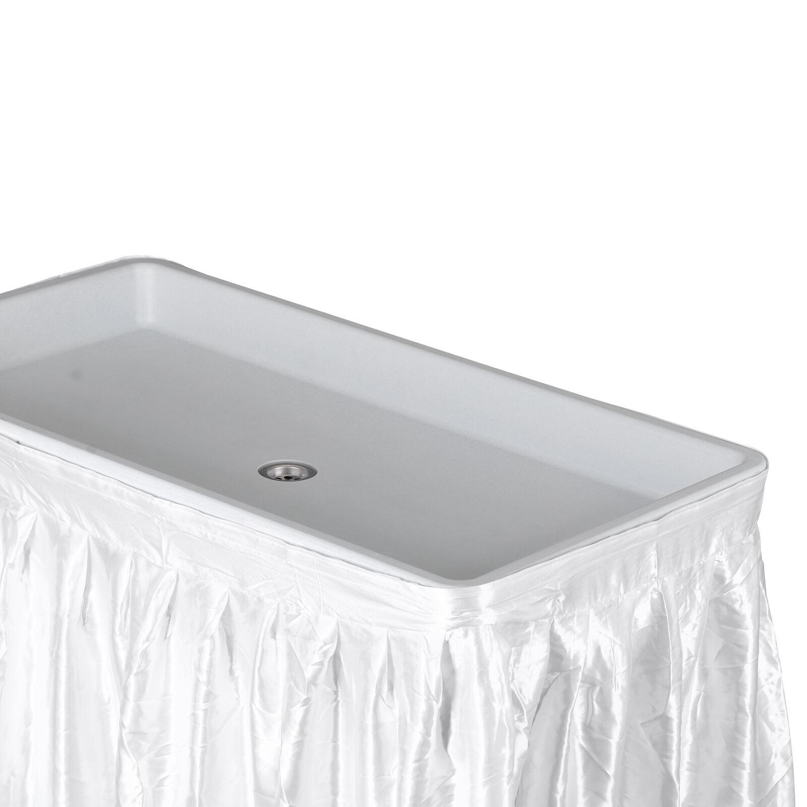 Party Ice Table W/ Cooler Matching Skirt For Elegant Refreshment Display HDPE