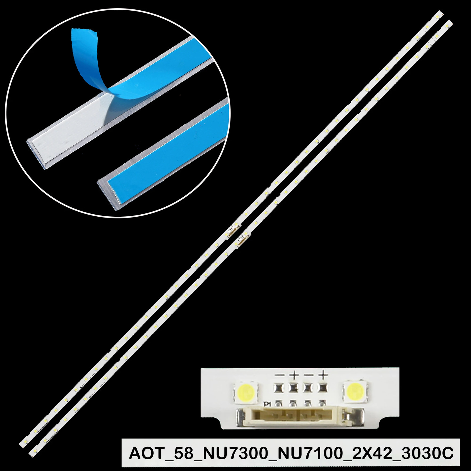 ED strips For Samsung UN58NU6080F UN58MU6070E UN58NU7100 UN58NU710D BN96-46866A