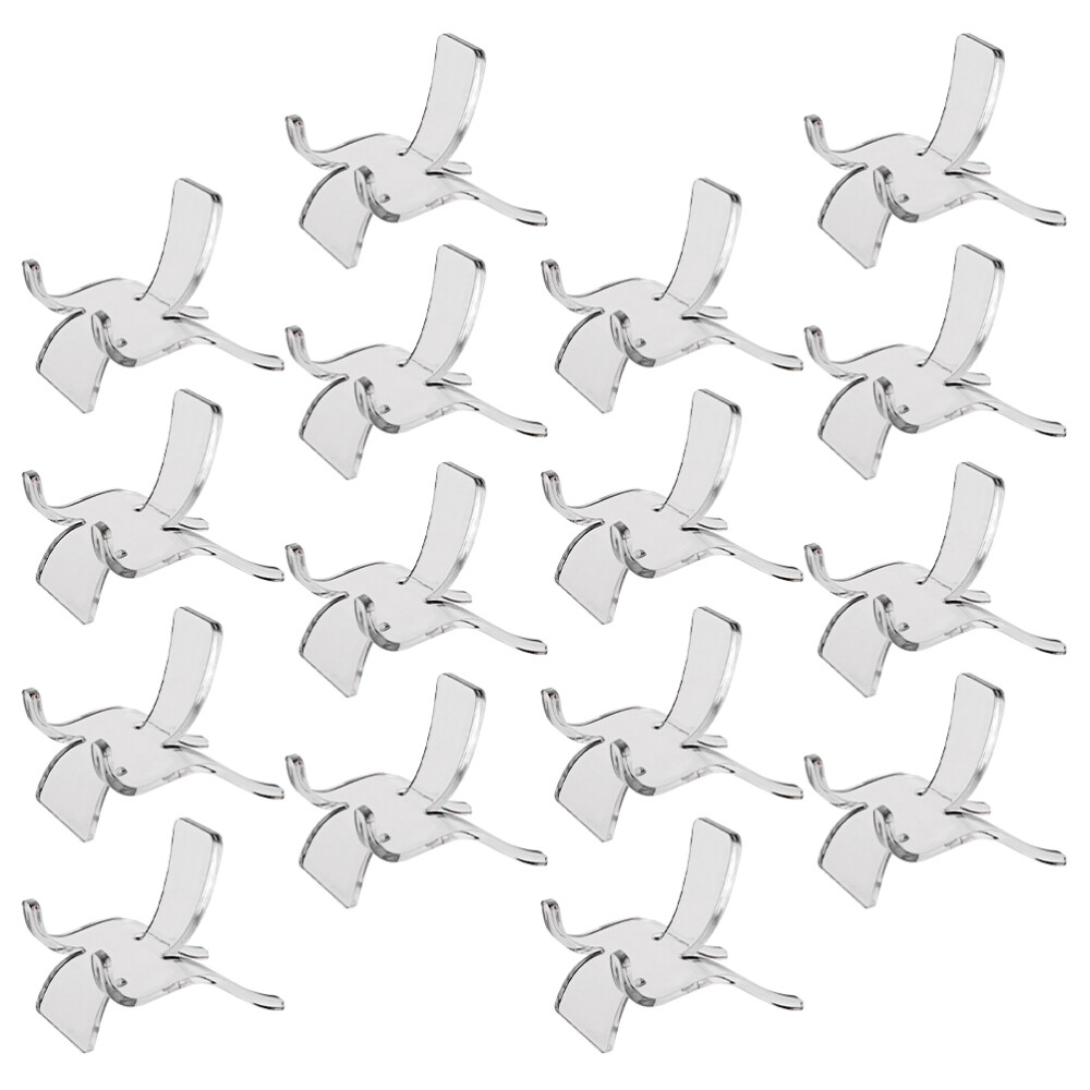 24 Pcs Crystal Display Stands Acrylic Clear Holders for Collectibles