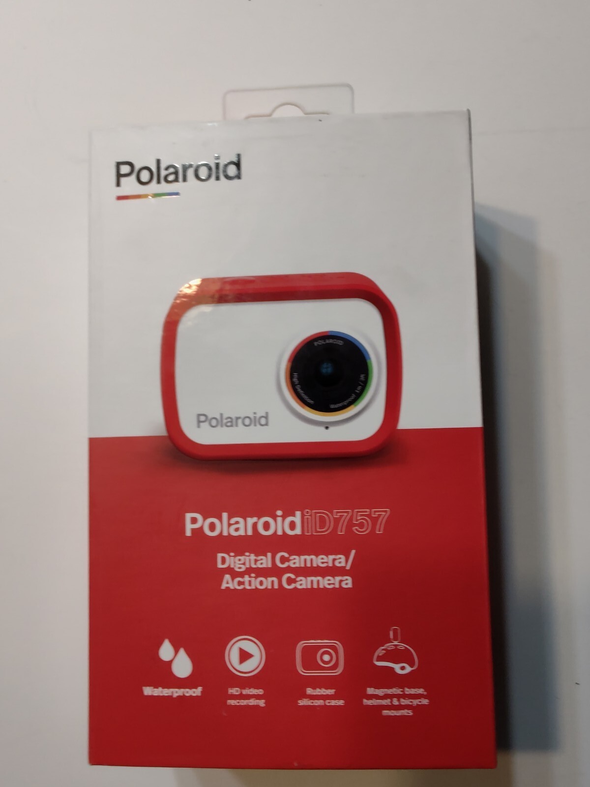 POLAROID ID757 12MP Red Waterproof Sports Action Digital Video Camcorder Camera