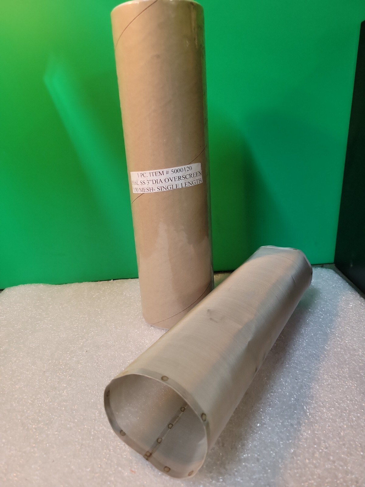 Andron 5000120 3"x10.87" 316SS 100 Mesh /140 Micron Overscreen Sanitary Strainer
