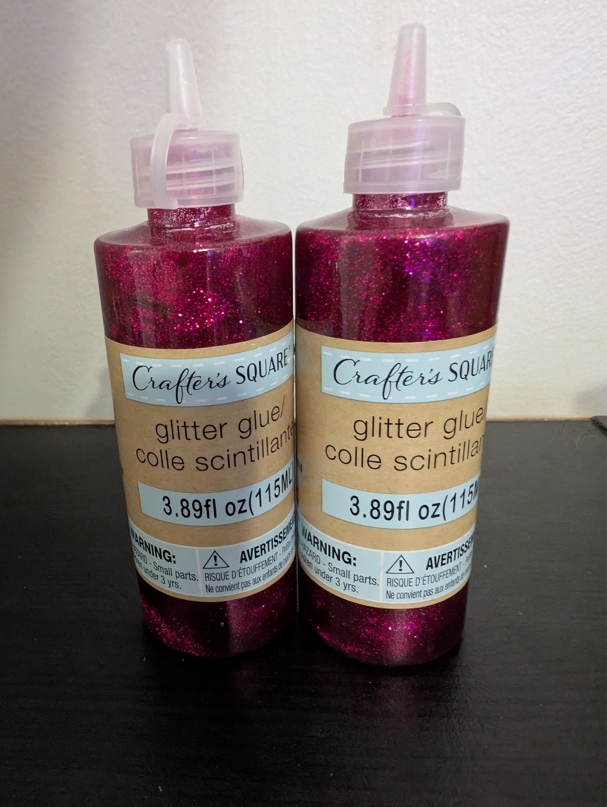 Lot of 2 New Crafter's Square Purple Glitter Glue