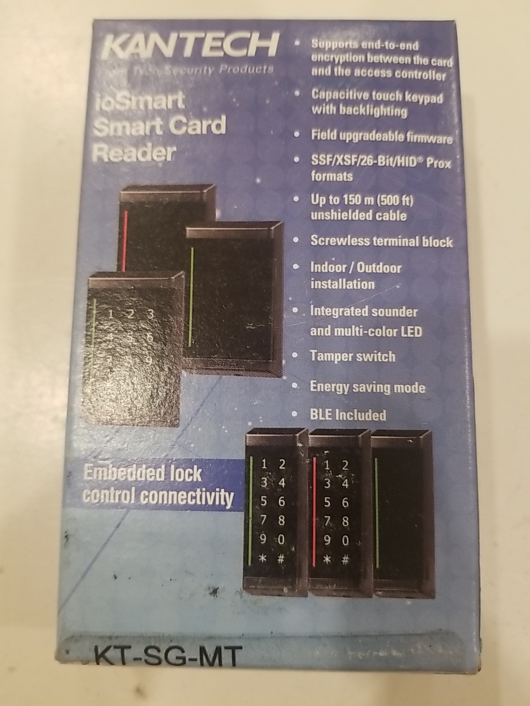 NEW! Kantech KT-SG-MT Multi-Technology Smart Card Reader, Single Gang