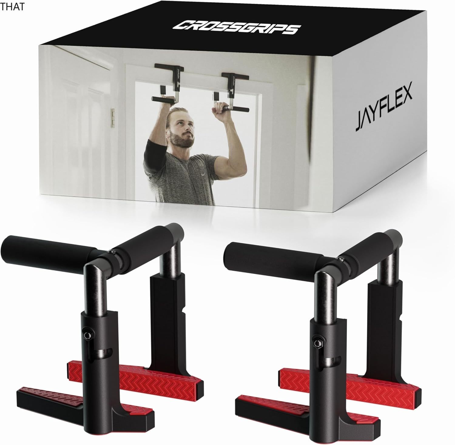 Jayflex CrossGrips Compact Pull Up Bar - Pull Up Bar Door Frame-250 lbs Capacity
