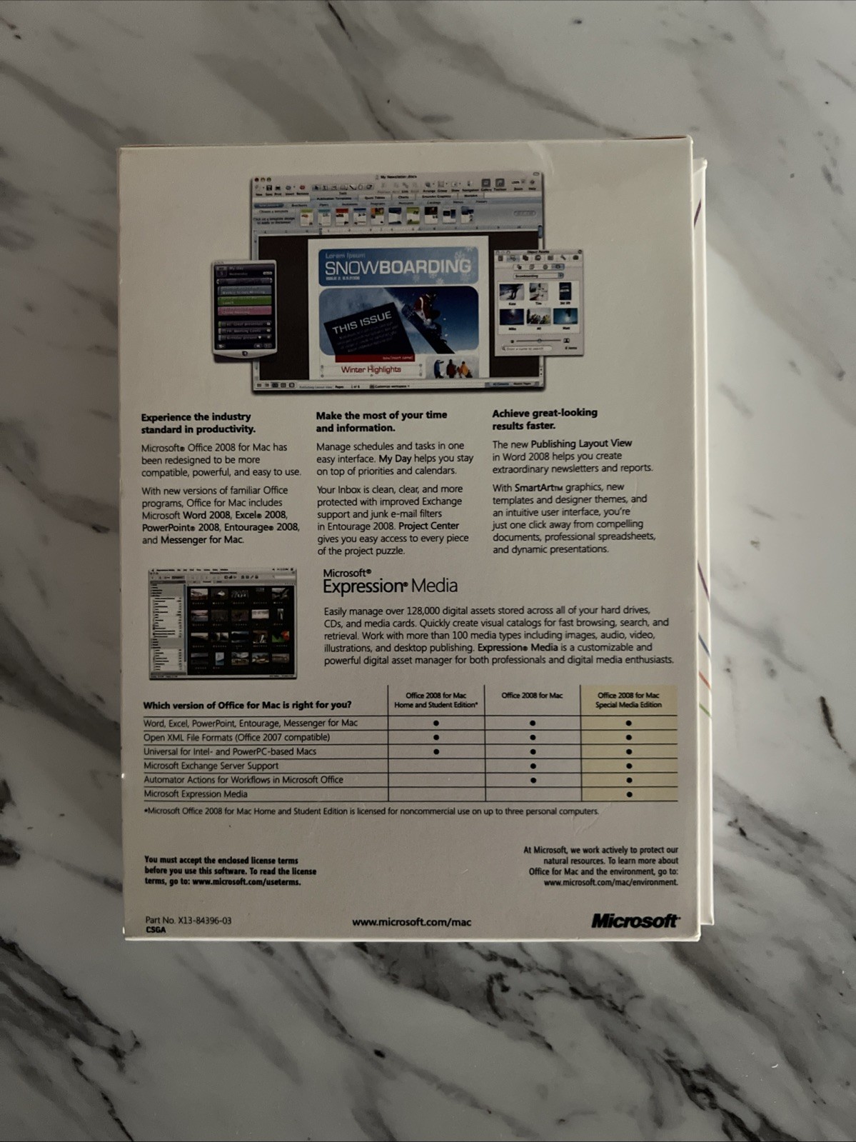 Microsoft Office Mac 2008 with Expression Media & Product Key (Software)